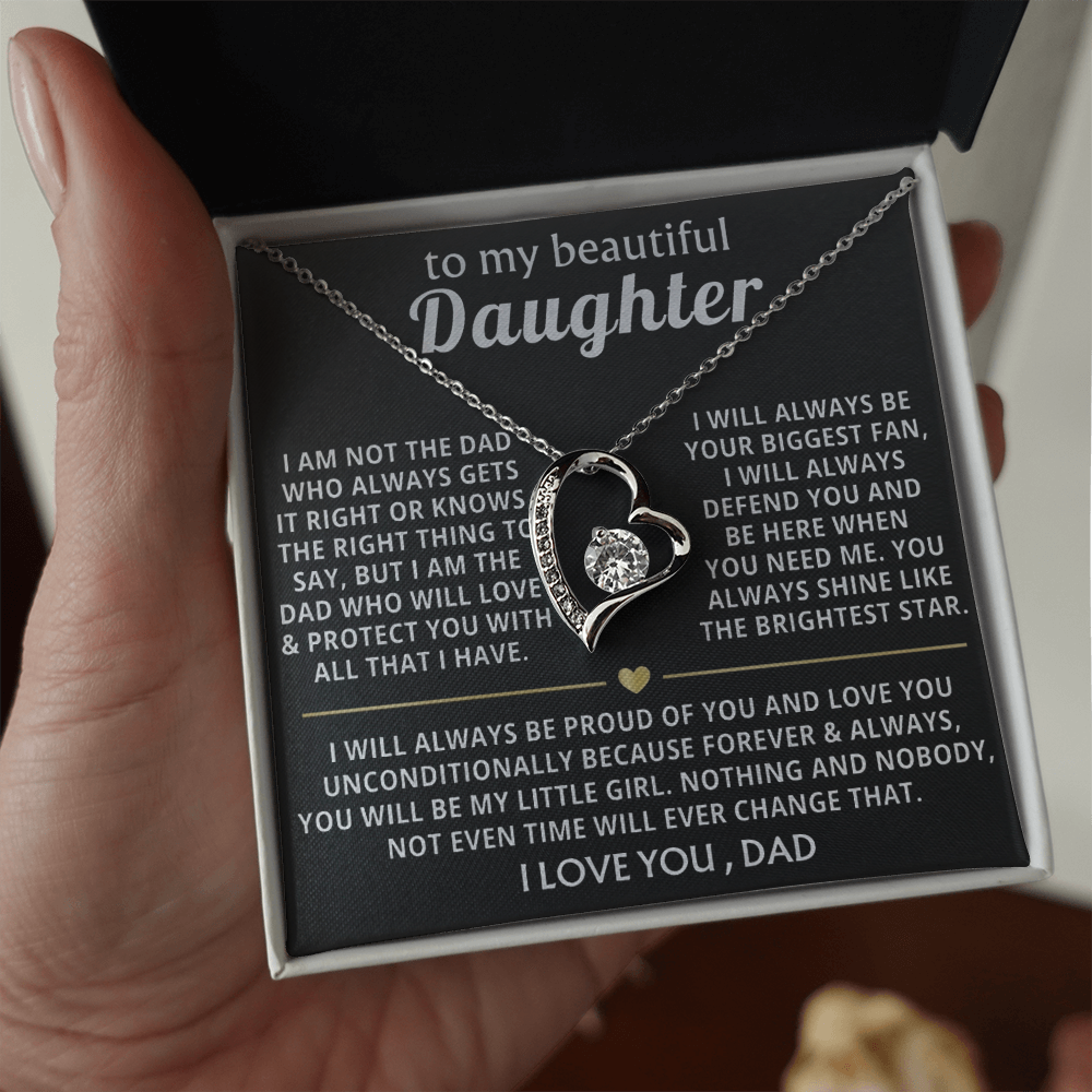 Forever Your Little Girl – A Father’s Heart Necklace for His Daughter