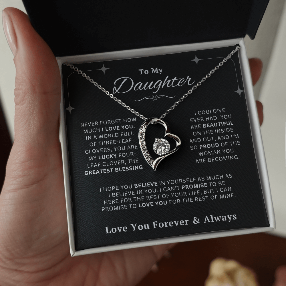 [New Collection] To My Daughter - Forever Heart Necklace