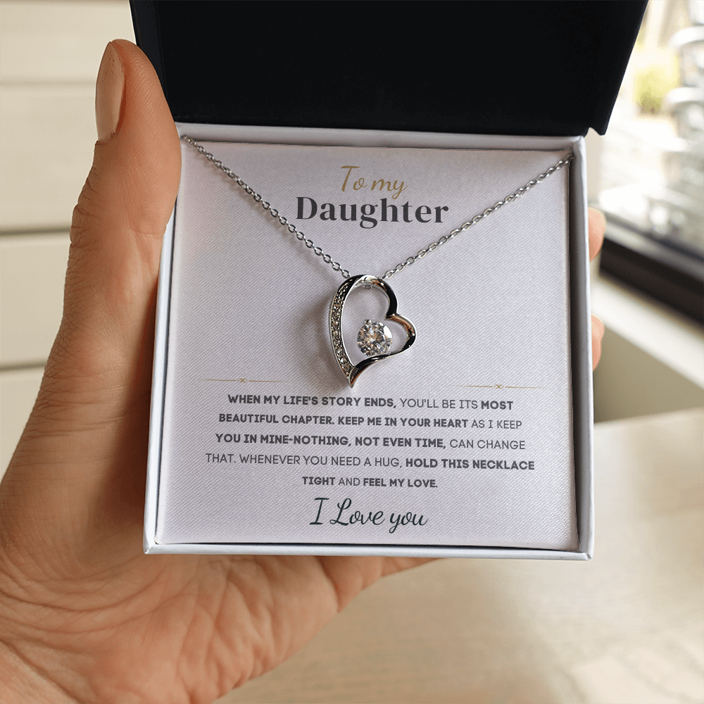 Heart Necklace for Daughter – CZ Pendant Gift from Parents – Meaningful Jewelry for Birthdays, Graduations & Special Occasions