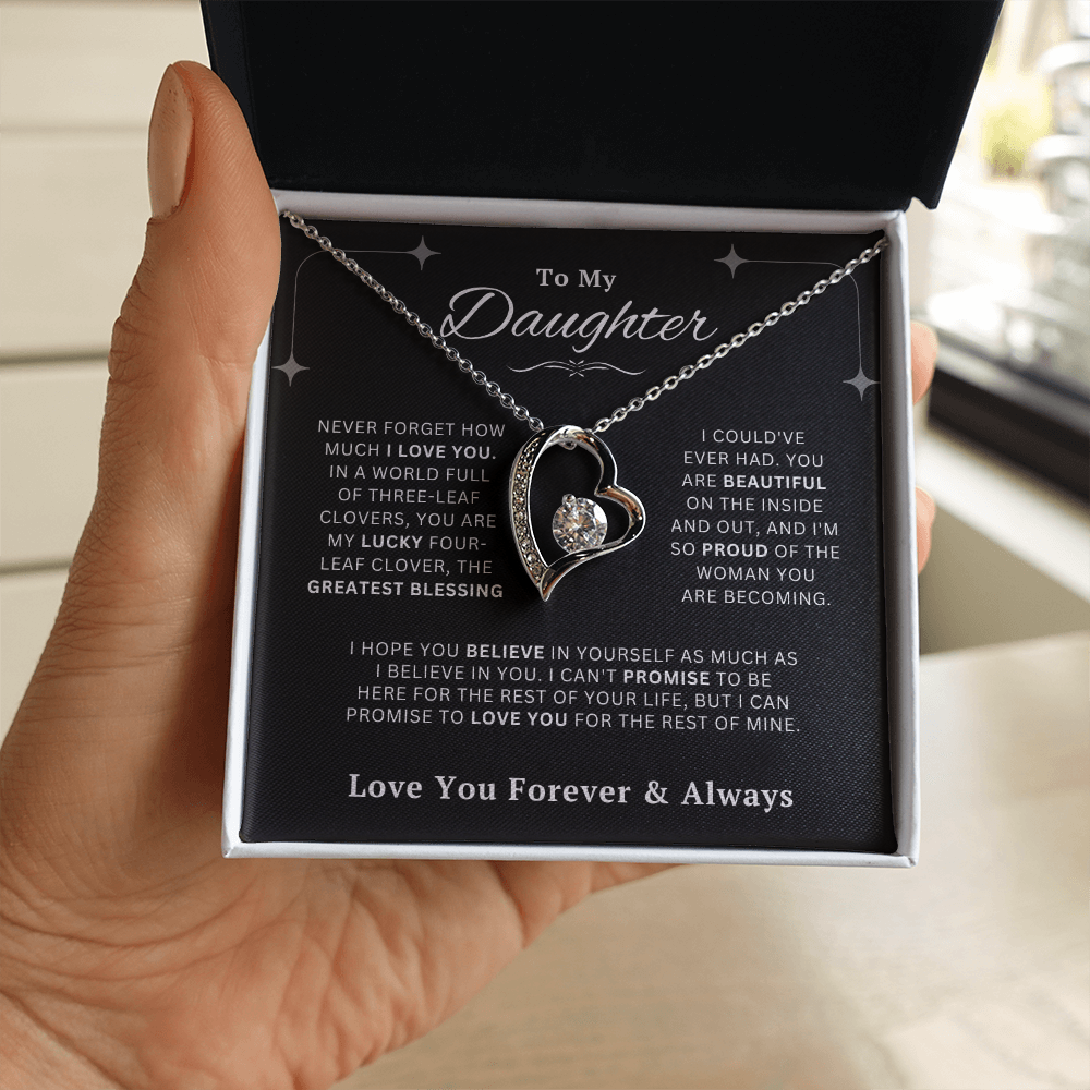 [New Collection] To My Daughter - Forever Heart Necklace
