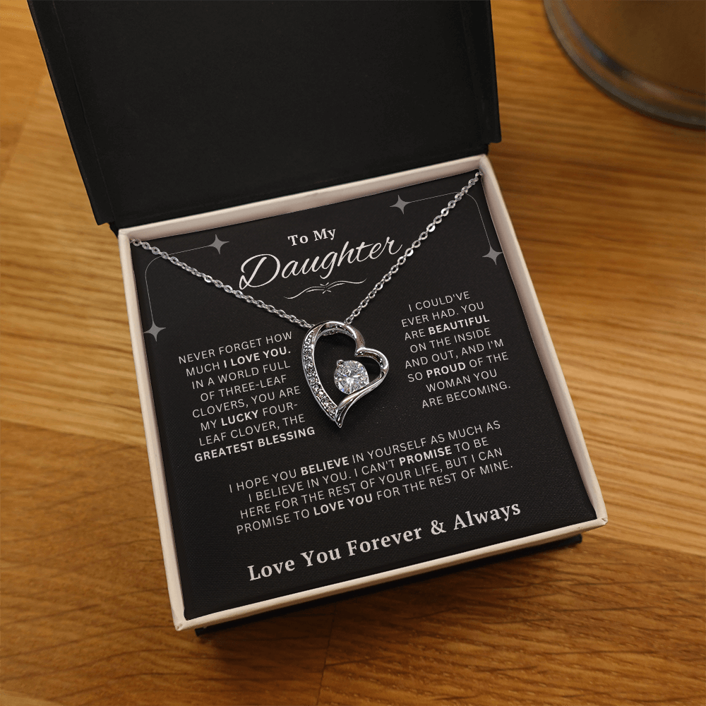 [New Collection] To My Daughter - Forever Heart Necklace