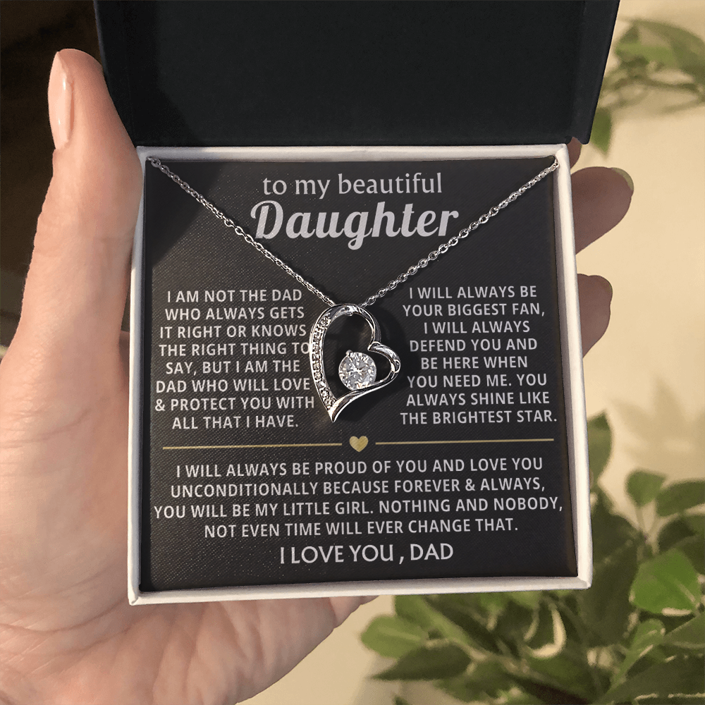 Forever Your Little Girl – A Father’s Heart Necklace for His Daughter