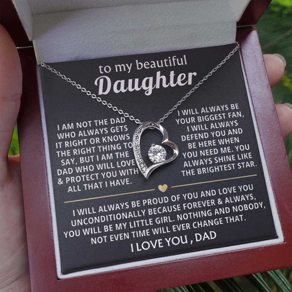 Forever Your Little Girl – A Father’s Heart Necklace for His Daughter