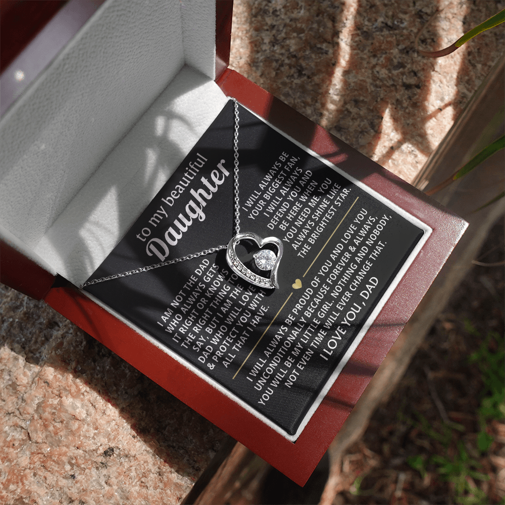 Forever Your Little Girl – A Father’s Heart Necklace for His Daughter