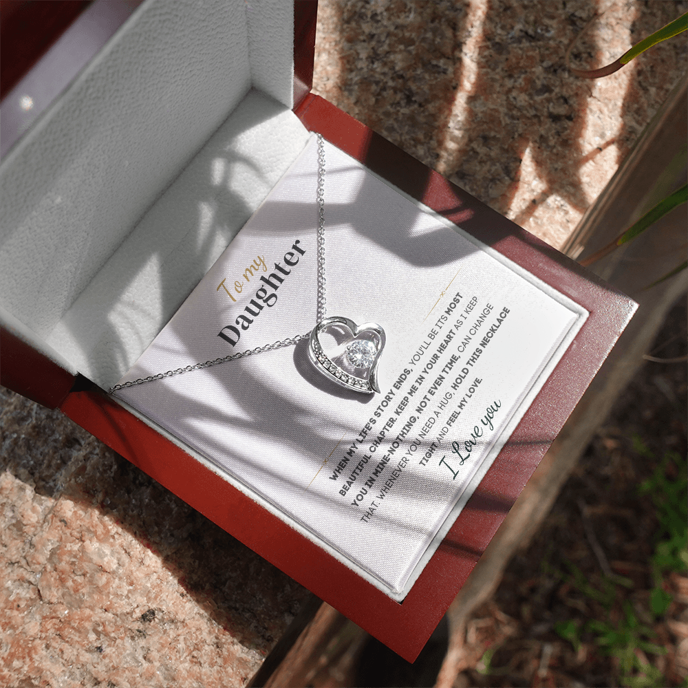 Heart Necklace for Daughter – CZ Pendant Gift from Parents – Meaningful Jewelry for Birthdays, Graduations & Special Occasions