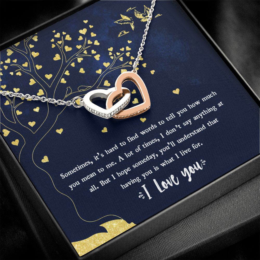 What I Live For - Interlocking Heart Necklace