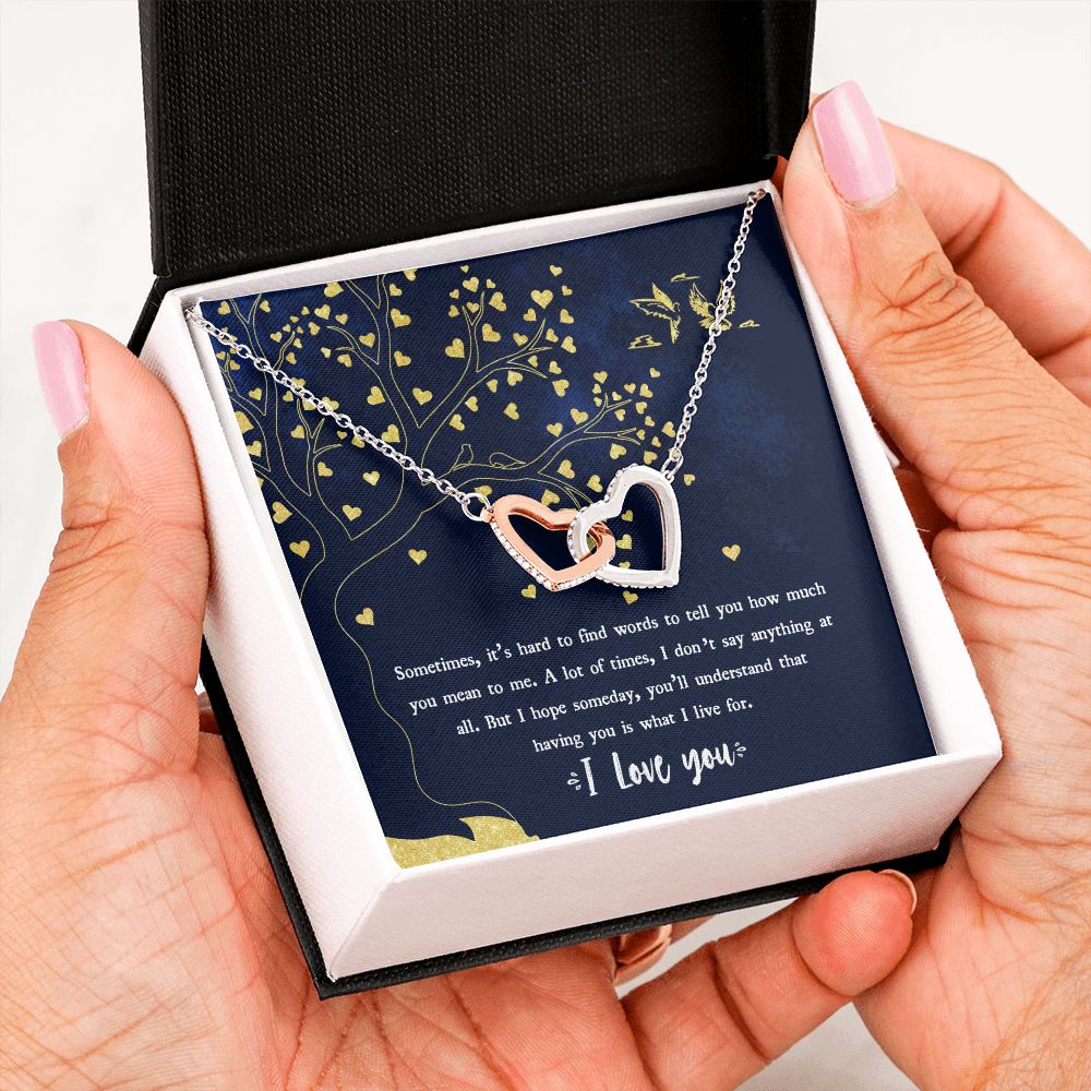 What I Live For - Interlocking Heart Necklace