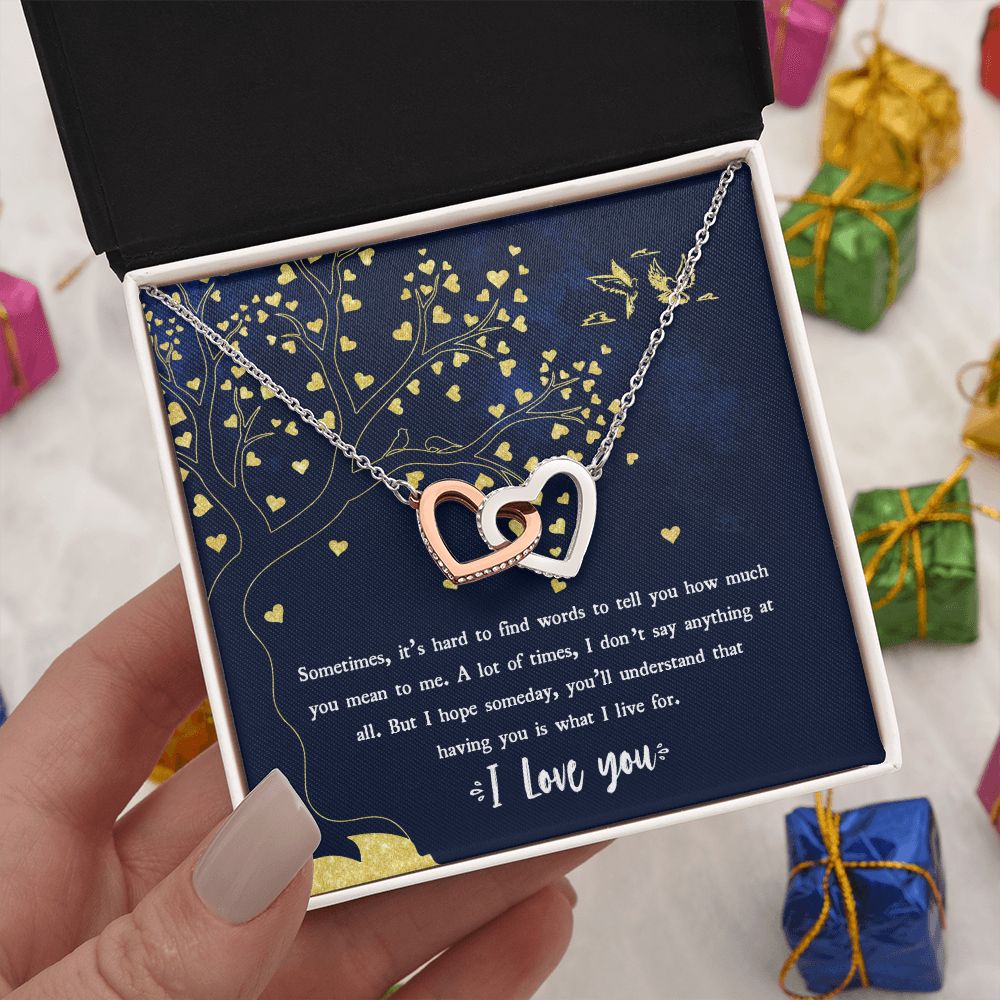 What I Live For - Interlocking Heart Necklace